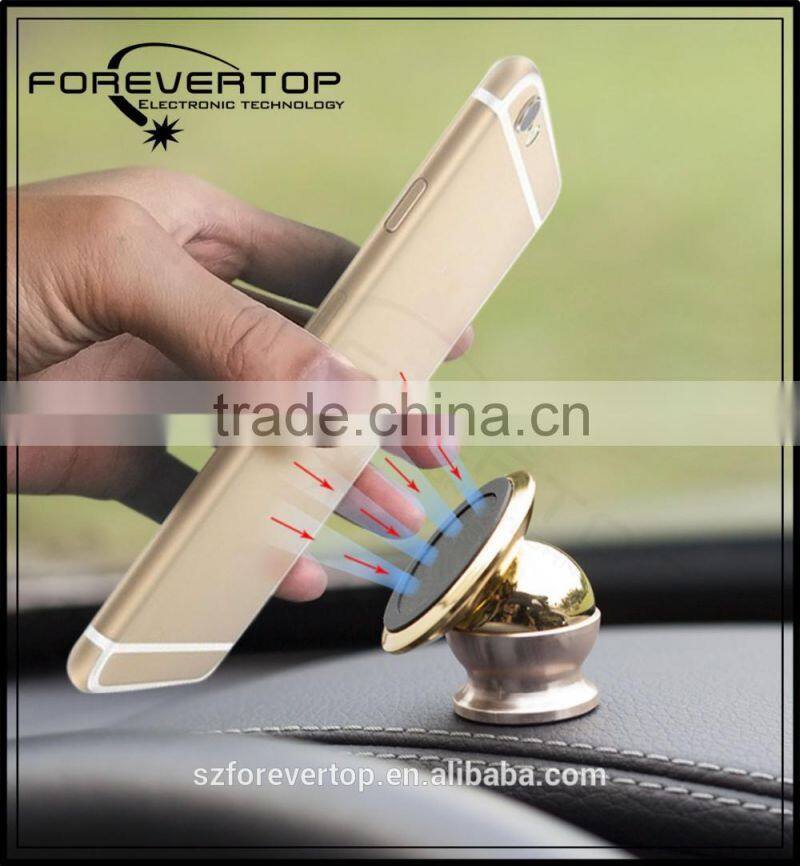Mini 360 Degree Rotation phone car hold cellphone phone holder Magnetic 360 degrees turn around Car Mobile Mount Car
