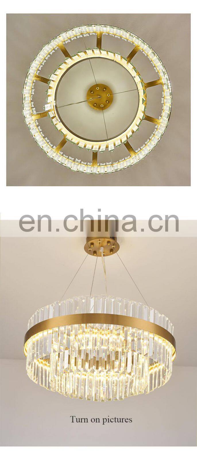 Factory NEW Design Living Room Pendant Light LED Chandelier Hotel Project Villa Luxury K9 Crystal Chandelier