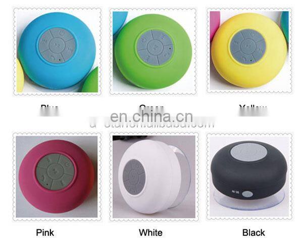Promotion gift Mushroom suction cup wireless bt waterproof shower speaker bts 06