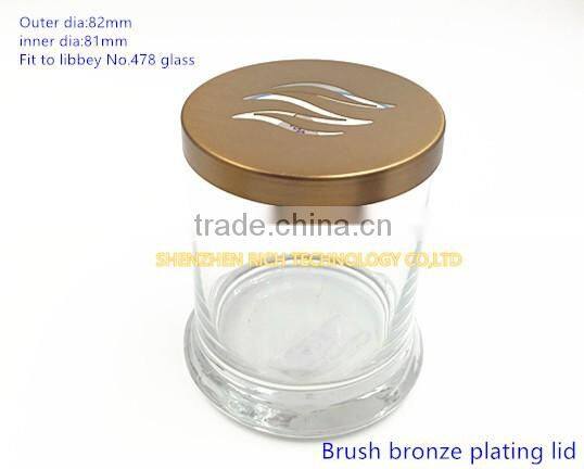 82mm Brush bronze plating candle lid