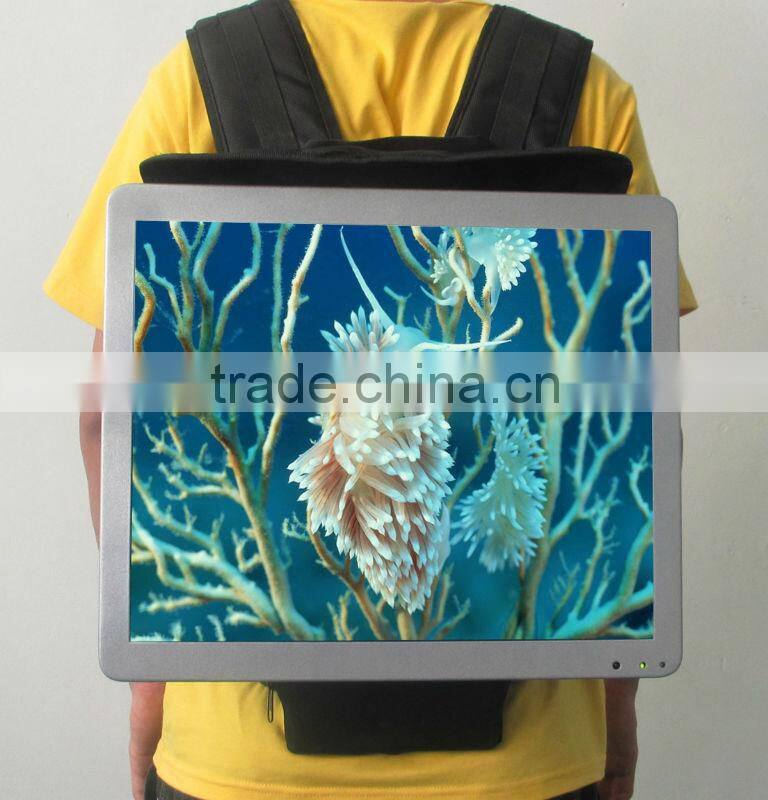 15.6 inch backpack 3G digital signage advertising display full HD 1080P wall mount backpack wifi LCD video player