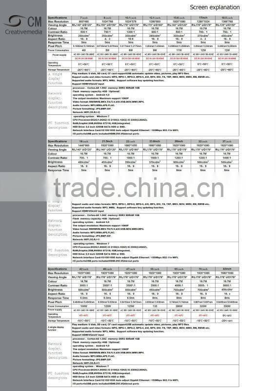 32 inch floor stand touch screen ad player TFT Replace LCD TV Screens Supermarket LCD Touch Ad Player supermarket lcd adverting