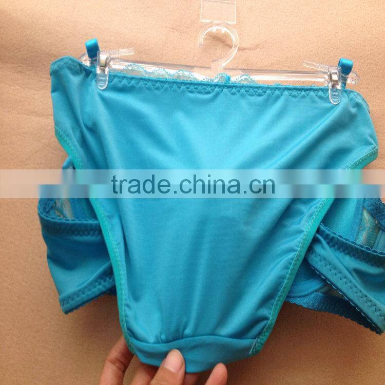 1.05USD High Quality Large Size Transparent Embroidered Sexy Girl Panty Bra,4Colors/ 36-40 B Cup(kctz014)