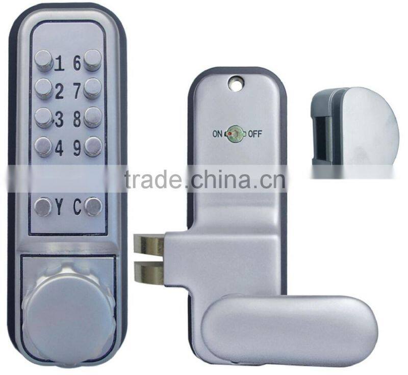 OSPON MACHINERY WATERPROOF SECURITY MECHANICAL DIGITAL KEYLESS GLASS DOOR LOCK STAIN CHROME OS611TL