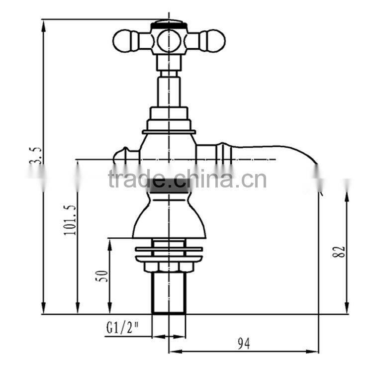 Chrome Bathroom Twin Hot and Cold Basin Taps