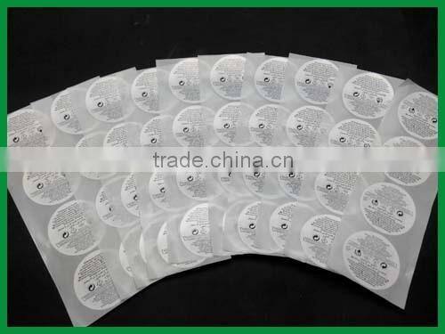 Horizon pearlized BOPP round multilayers label,double layers side label