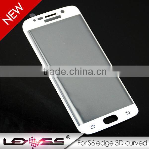 wholesale price 3D curved edge full size Tempered glass screen protector film for s6 edge