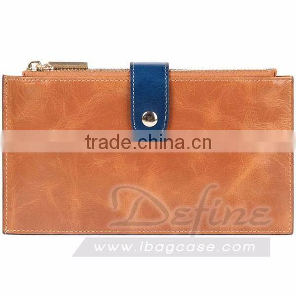 Hot Selling Women's Leather Zipper Wallet Card Case Purse