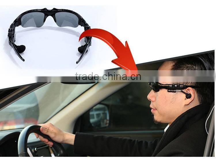 Wireless Flip-up Bluetooth Sunglasses Headset Stereo MP3 Music Glasses Earphone Headphone for Phone Hands-free / Tablet PC