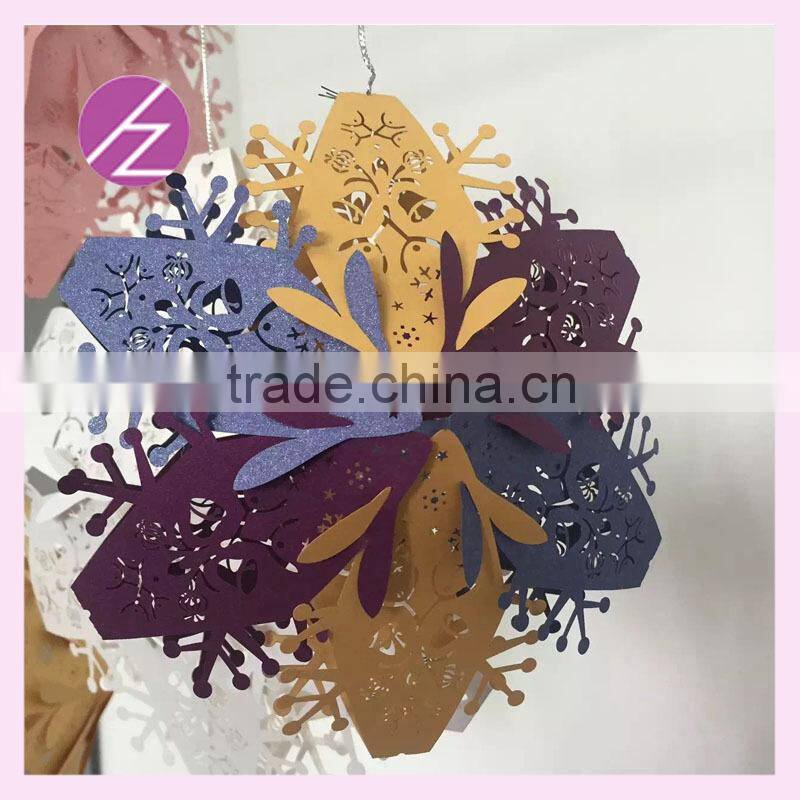 laser cut paper craft light 3D star