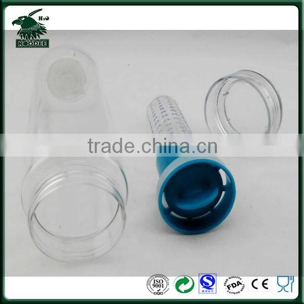 plastic drinking water bottle with fruit infuser