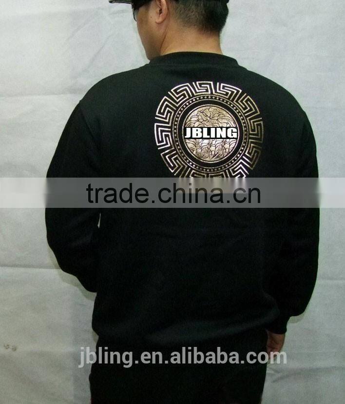 foil stamping round neck hedging sweater