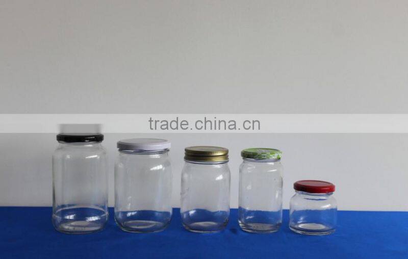 OCTAGON GLASS JARS SCREW TOP LIDS FOR SALE