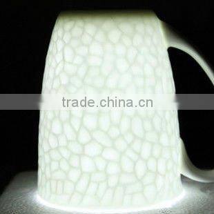 350ml 2012 new design good looking ceramic coffee cup with beautiful logo