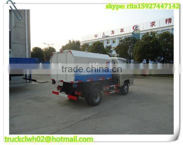 FORLAND mini garbage collector truck , cheap price 1m3 hook lift garbage truck