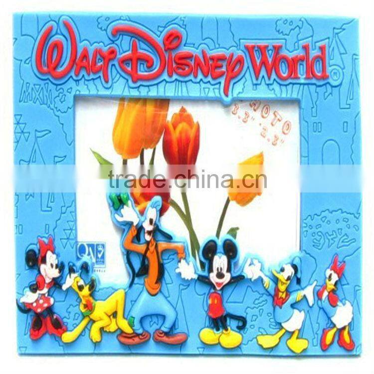 Funny 3d plastic fridge magnet photo frame