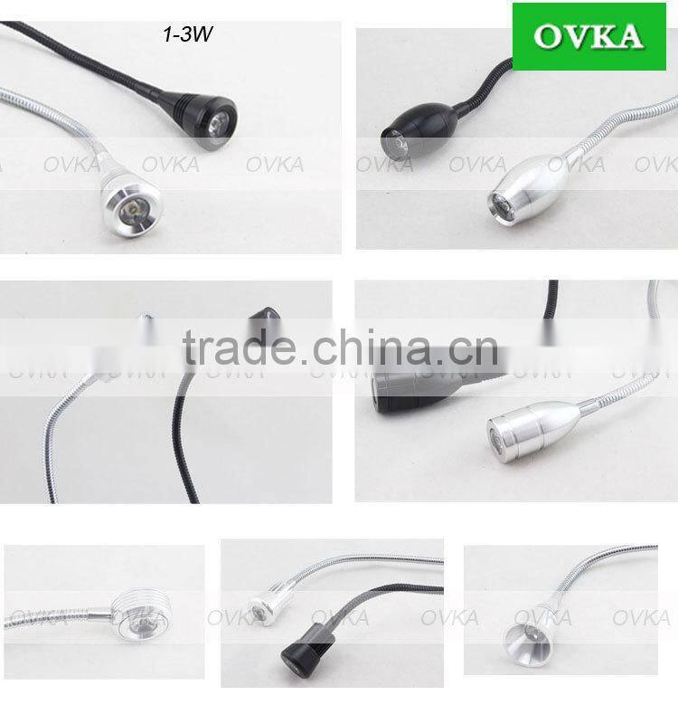 Bedside Reading Light LED Hotel Reading Lamp with Flexible Gooseneck