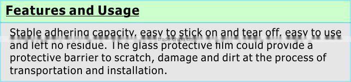 pe plastic adhesive film protect glass and frame