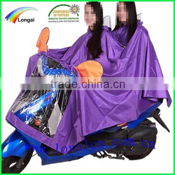 polyester waterproof rain poncho for motorcycle