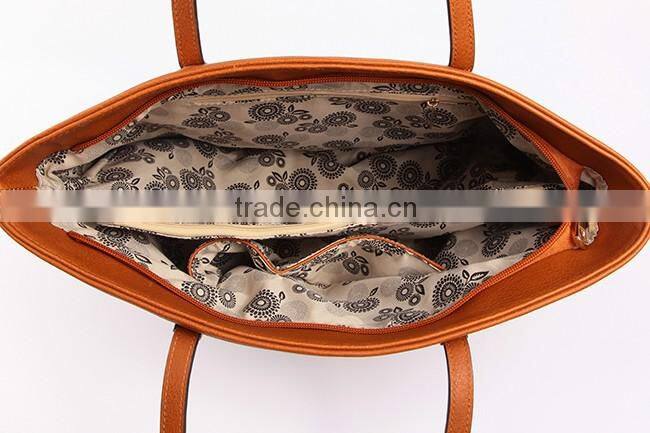 10778 Good Price Brown Color Laser Large PU Tote Bag for Women