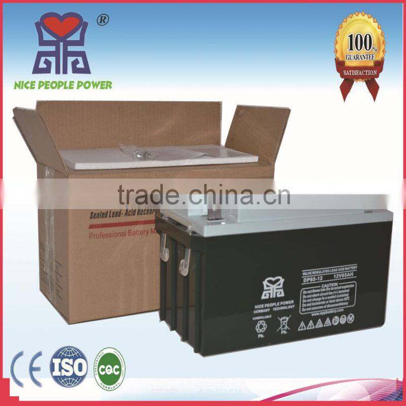 Valve Regulated Maintenance free lead acid battery 12V65 AH battery