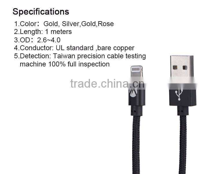 High Best quality MFI Date charging cable,MFI micro usb data cable,usb Date cable micro