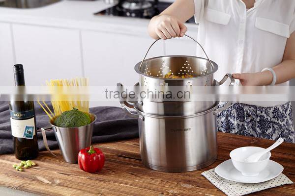 Charms stainless steel pasta cooking pots with strainer
