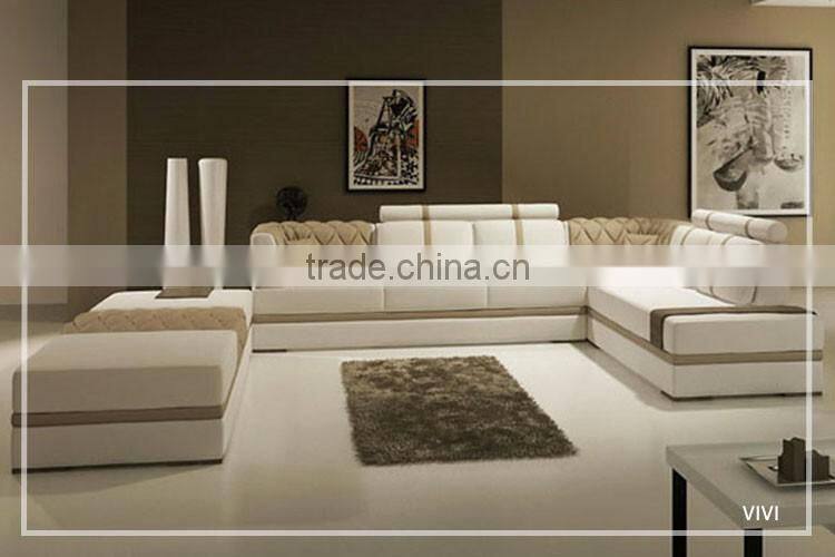 Luxury design R60 big sectional leather sofa