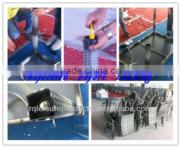 Wicker High Back Chair With Tea Table Cushion Pillow