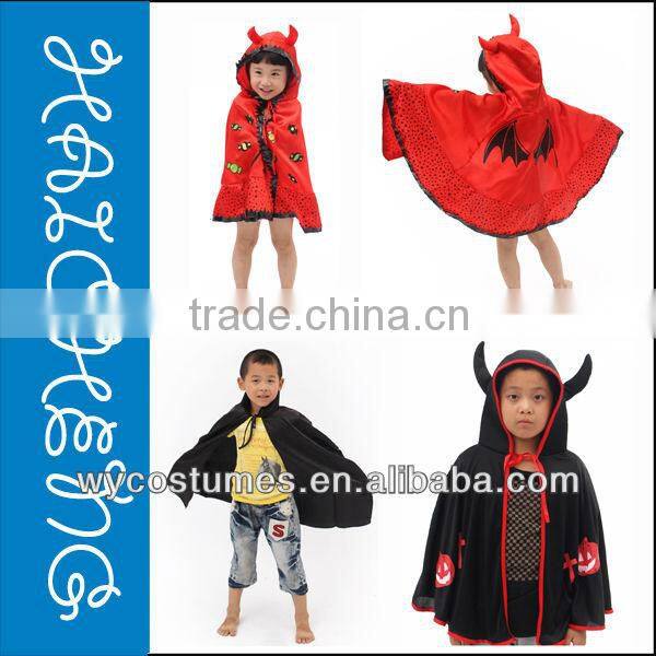 Haloween girls mantle costume with color pompon