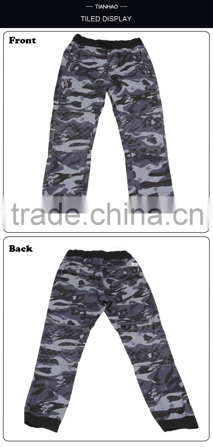 Cheap Mens Camouflage Cargo Pants with Elastic Waist