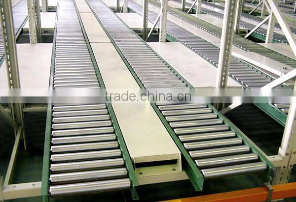 Gravity pallet rack for storage