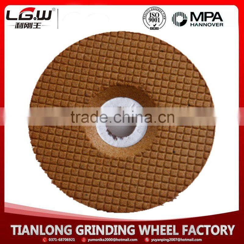 330 LIGANGWANG 4 INCH YELLOW Flexible grinding wheel for inox for INDIA market