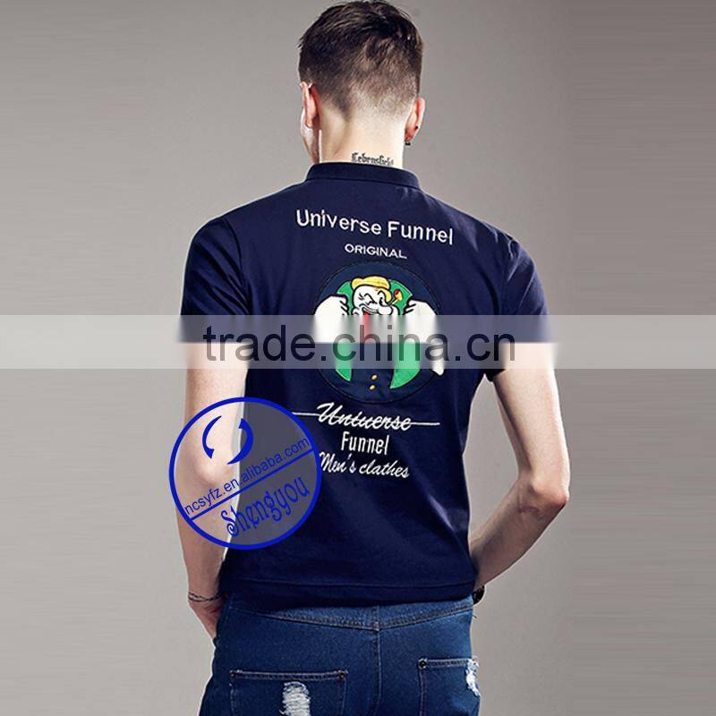 Custom good quality new design applique polo shirts