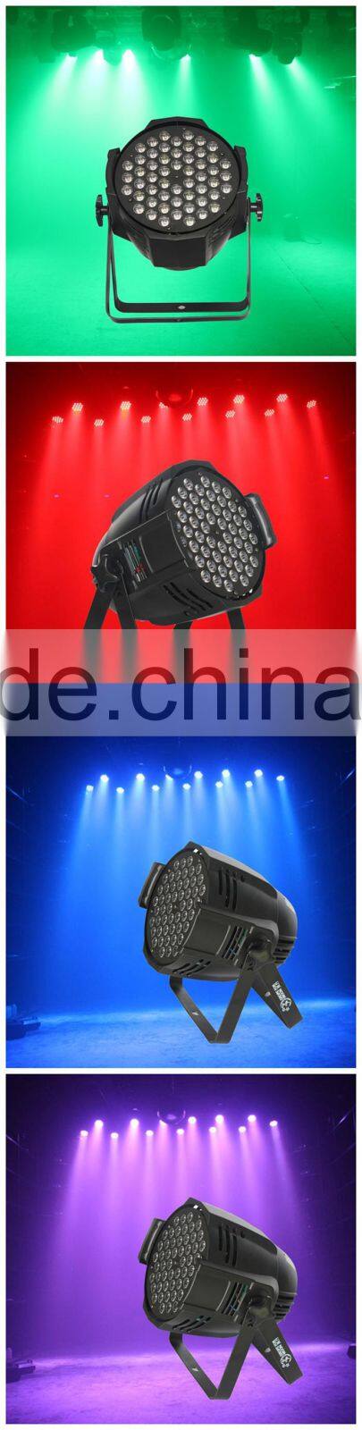 stage par lighting 54*3W RGBW led Par Light for decorations and wedding