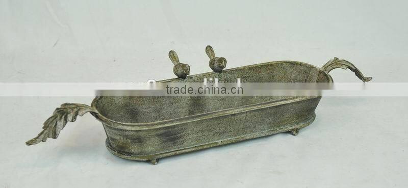 14A528MK Garden metal trough bird feeder