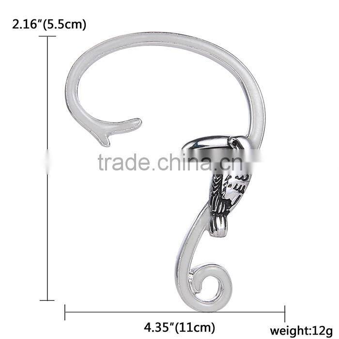 Fashion woodpecker charm ear cuff fancy design earring with a bird