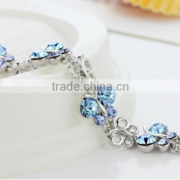 fashion thin chain 925 silver zircon bracelets pure silver bracelet
