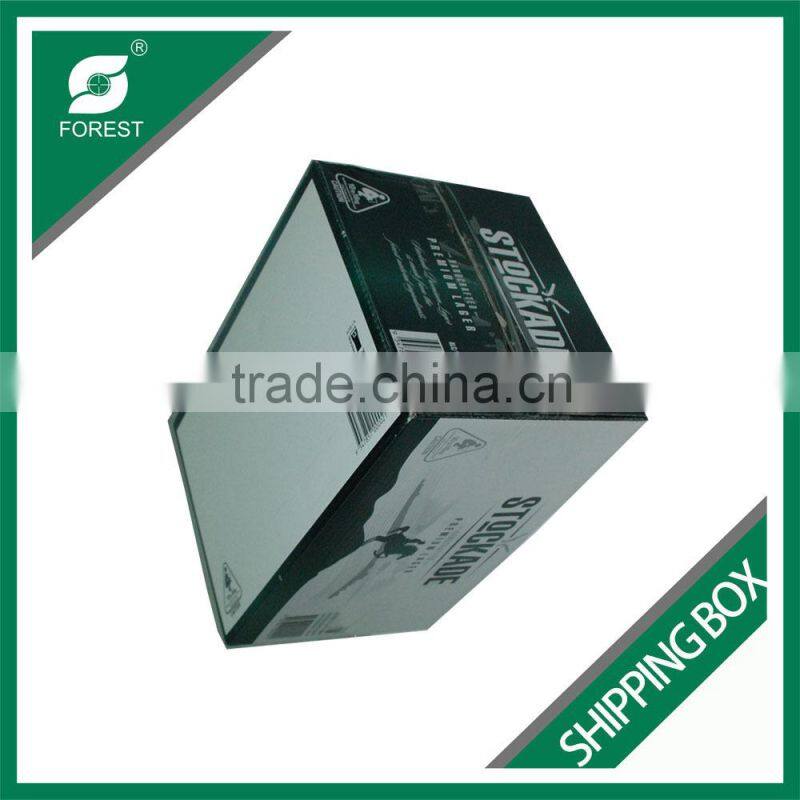 12 BOTTLES BEER PAPER SHIPPING BOX CUSTOM GLOSSY BEER CORRUGATED SHIPPING BOX