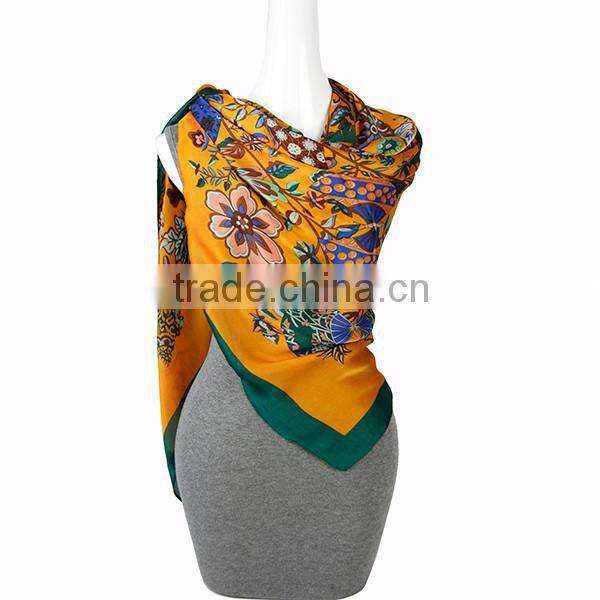 Fashion Printing chiffon cotton square scarf Square Scarf