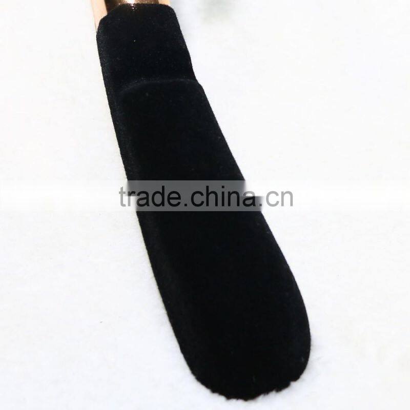 High end velvet covered shoulder plastic hanger for whole sale