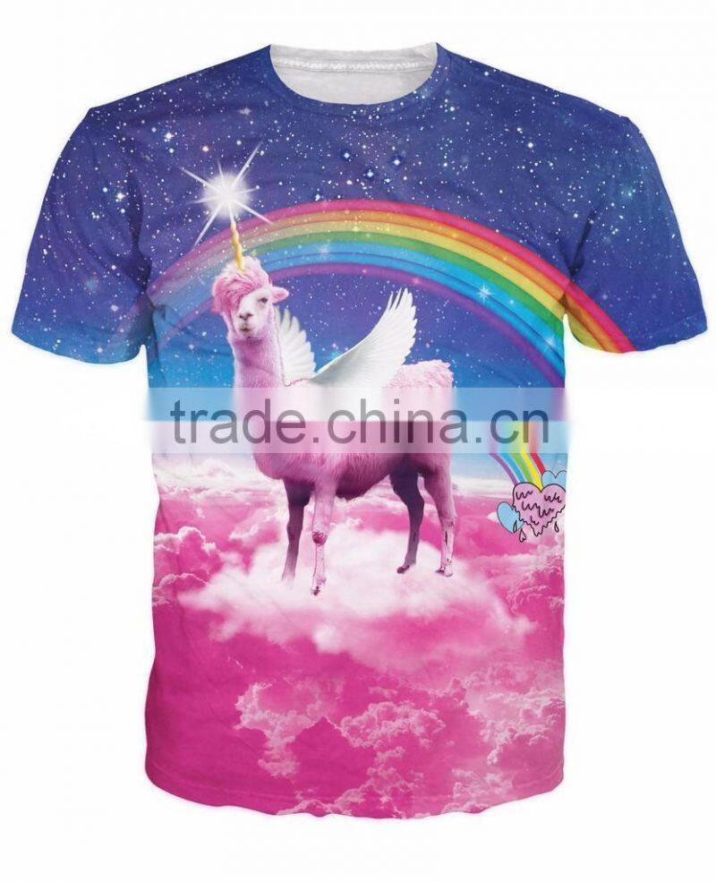 Rainbow T Shirts Harajuku space galaxy summer O neck short seelve 3D T-shirts