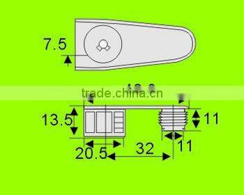 22 years old history hot sale high quality plastic cabinet shelf support & furniture joint connector (CF2711)