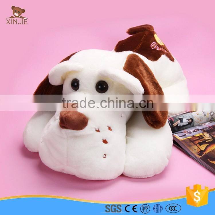 custom plush white lies prone dog toy