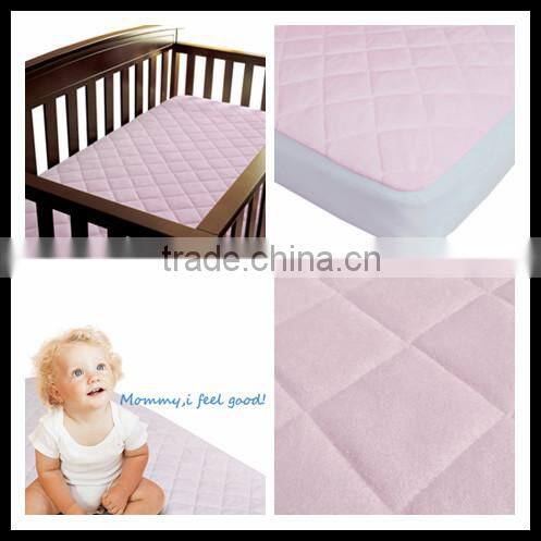 High Quality Chemical Free Cotton Waterproof Crib Baby Mattress Pad Protector