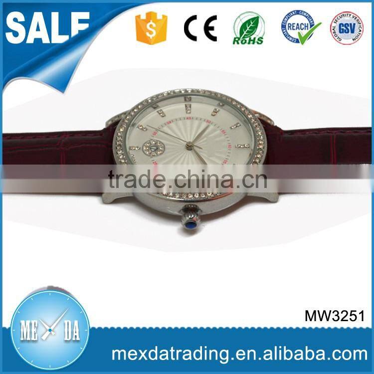 Hight quality fashiondesign diamond alloy case quartz women watch