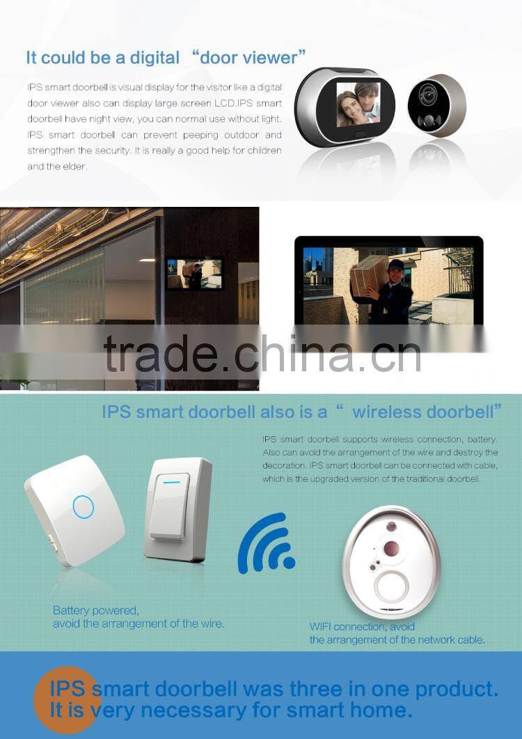 2016 New Smart Home Wireless Video Intercom Phone Control IP Door Phone Wifi Doorbell Camera Wireless Door bell