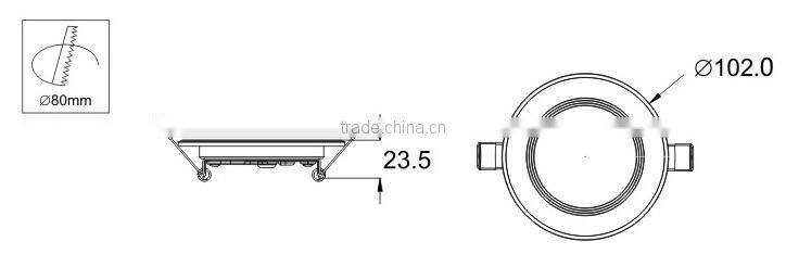 Ultra Thin Ceiling 2.5 Inch 3W Round LED Panel Light