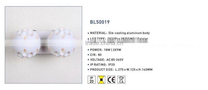 Indoor Modern Decorative Hot Sale Led Aluminium Led Wall Lamp Wall Light