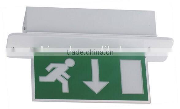 CE Approved LED wall recessed emergency battery backup exit sign